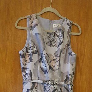 Eliza J High Low Floral Grey Dress